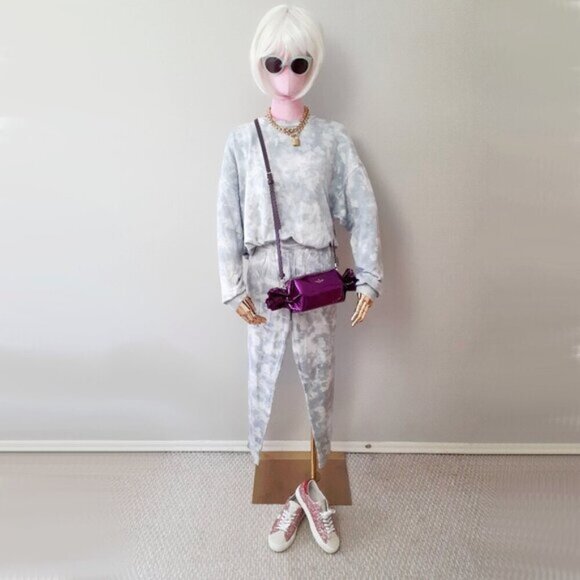 NWT YFB tie dye sweatshirt & sweatpants coordinated loungewear set, L